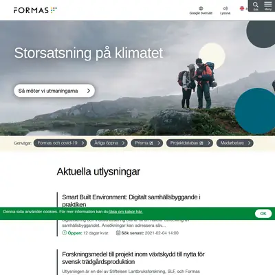 Formas-TV startsida 2021