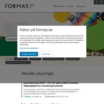 Formas-TV startsida 2023