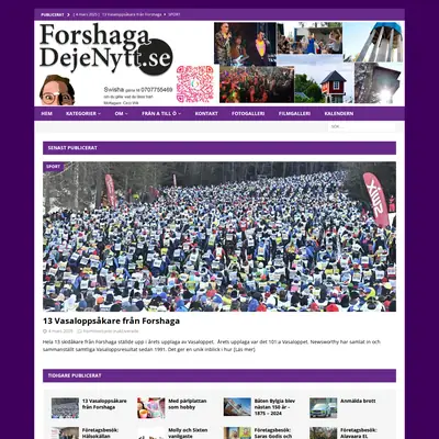 forshagadejenytt.se startsida 2025