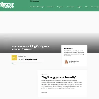 Förskoletidningen startsida 2019