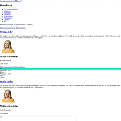 Förskoletidningen startsida 2020