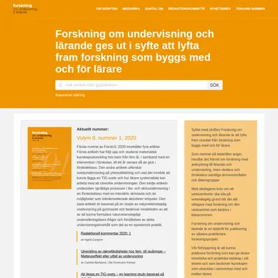 Forskul.se startsida 2020