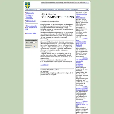 www.forsvarsutbildarna.se startsida 2005