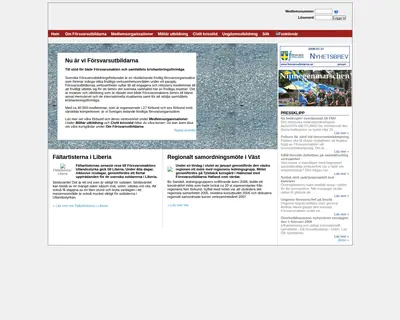 www.forsvarsutbildarna.se startsida 2006