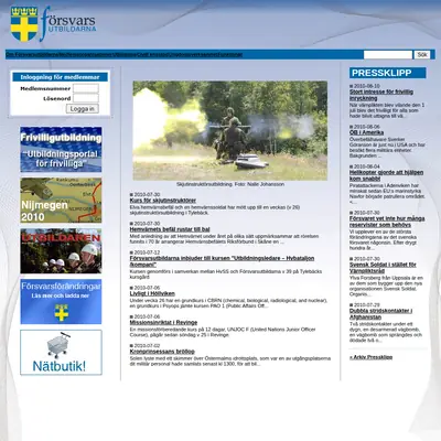 www.forsvarsutbildarna.se startsida 2010