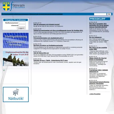 www.forsvarsutbildarna.se startsida 2011