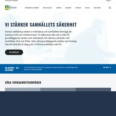 www.forsvarsutbildarna.se startsida 2019