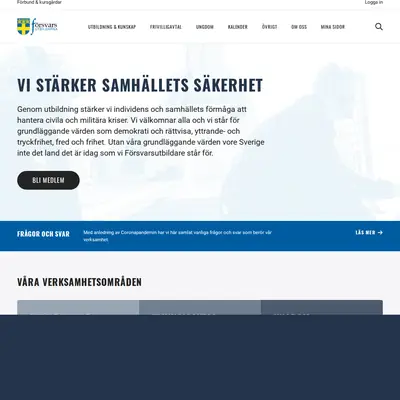 www.forsvarsutbildarna.se startsida 2021