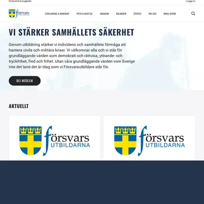 www.forsvarsutbildarna.se startsida 2022