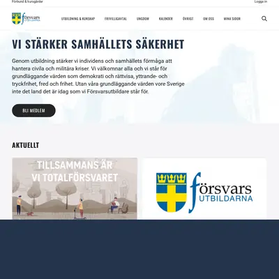 www.forsvarsutbildarna.se startsida 2023