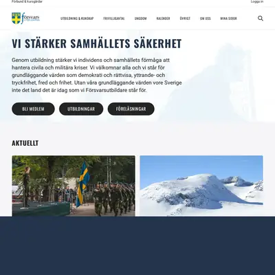 www.forsvarsutbildarna.se startsida 2025