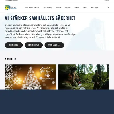 www.forsvarsutbildarna.se startsida 2026