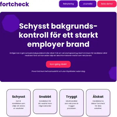 fortcheck.se startsida 2024