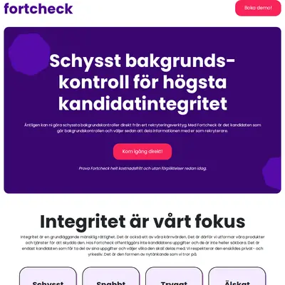 fortcheck.se startsida 2025