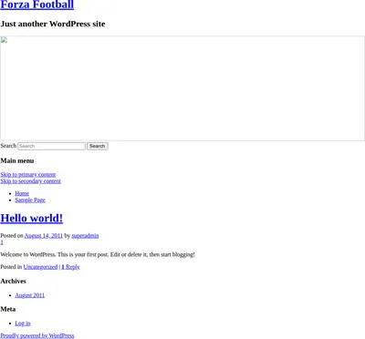 Forza Football startsida 2012