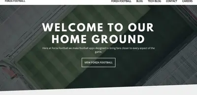 Forza Football startsida 2018