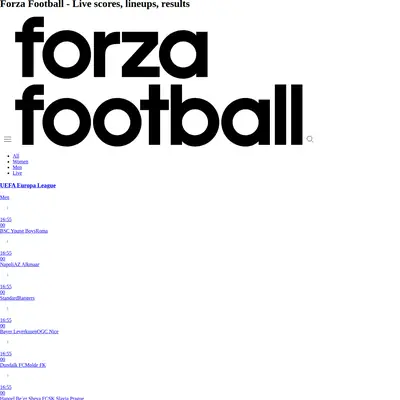 Forza Football startsida 2020