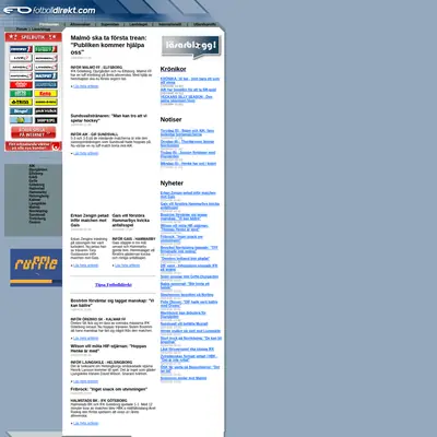 www.fotbolldirekt.se startsida 2008