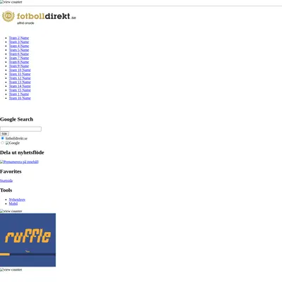 www.fotbolldirekt.se startsida 2009