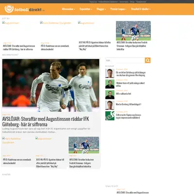 www.fotbolldirekt.se startsida 2016