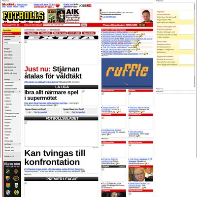 Fotbollsbladet startsida 2010