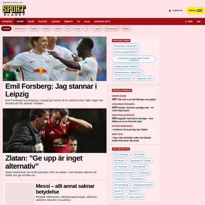 Fotbollsbladet startsida 2017