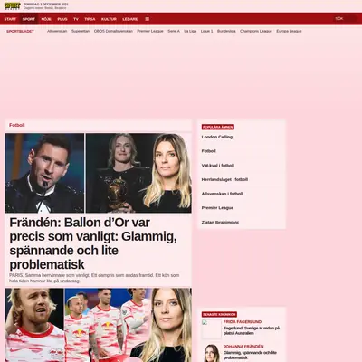Fotbollsbladet startsida 2021