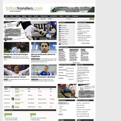 fotbolltransfers.com startsida 2010