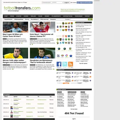 fotbolltransfers.com startsida 2012