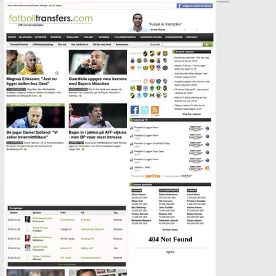 fotbolltransfers.com startsida 2013