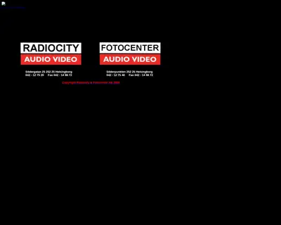 Radio City Helsingborg startsida 2001