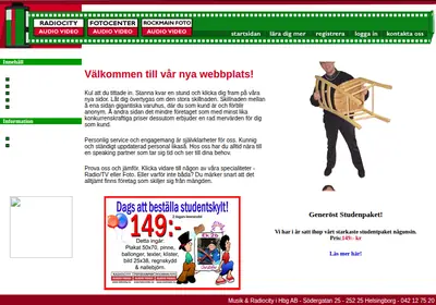 Radio City Helsingborg startsida 2003