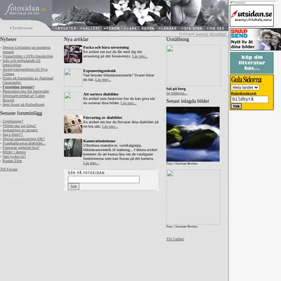 Fotosidan Magasin startsida 2001