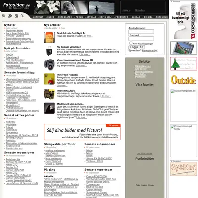Fotosidan Magasin startsida 2005