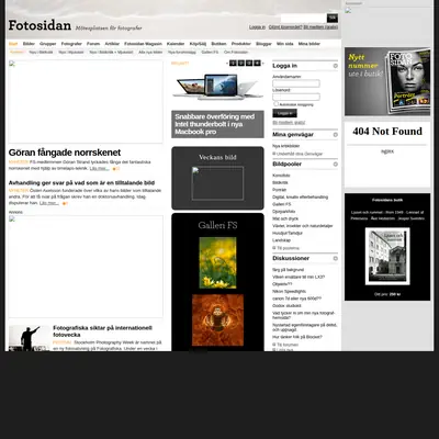 Fotosidan Magasin startsida 2011