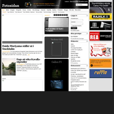 Fotosidan Magasin startsida 2012