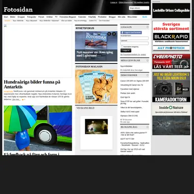 Fotosidan Magasin startsida 2014