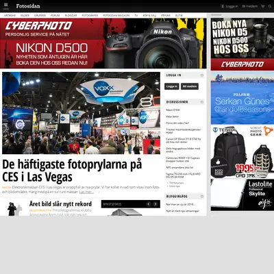 Fotosidan Magasin startsida 2016