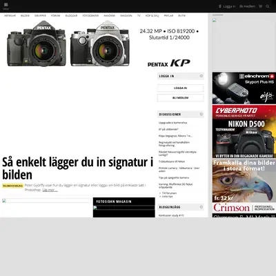 Fotosidan Magasin startsida 2017