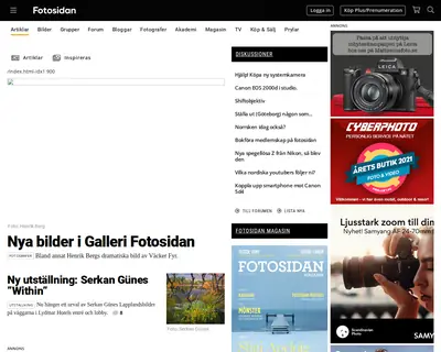 Fotosidan Magasin startsida 2022