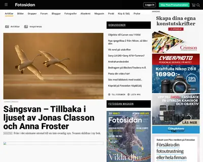 Fotosidan Magasin startsida 2024