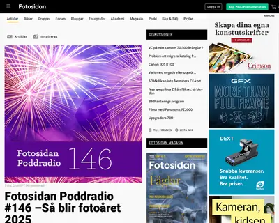 Fotosidan Magasin startsida 2025