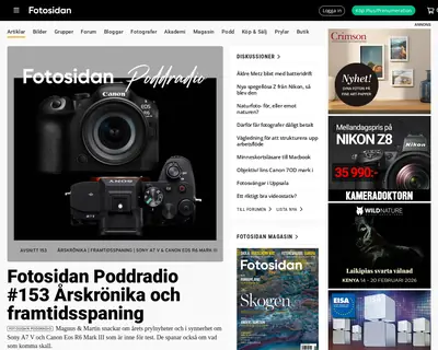 Fotosidan Magasin startsida 2026