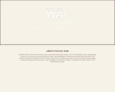 Foyle's War startsida 2016