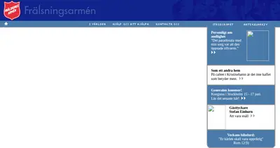 Frälsningsarmén Nässjö Gudstjänst startsida 2001