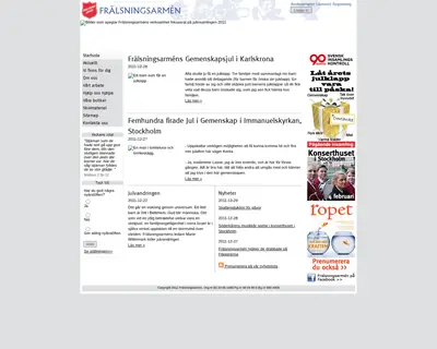 Frälsningsarmén Nässjö Gudstjänst startsida 2012