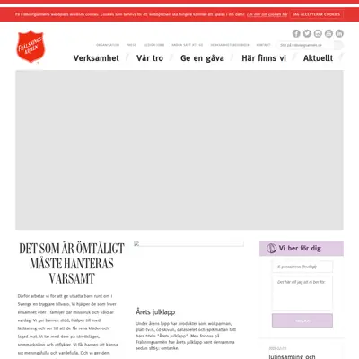 Frälsningsarmén Nässjö Gudstjänst startsida 2016