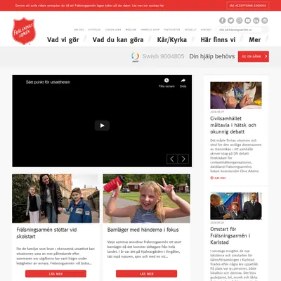 Frälsningsarmén Nässjö Gudstjänst startsida 2018