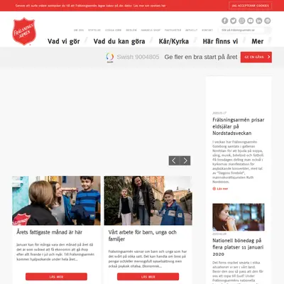 Frälsningsarmén Nässjö Gudstjänst startsida 2020