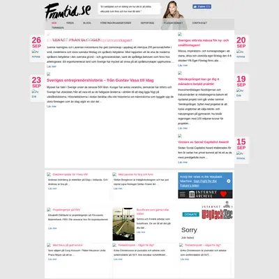 Framtid.se startsida 2011